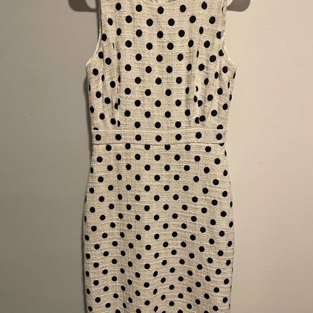J Crew Tweed Polka Dot Sleeveless Sheath Dress - Size 4
